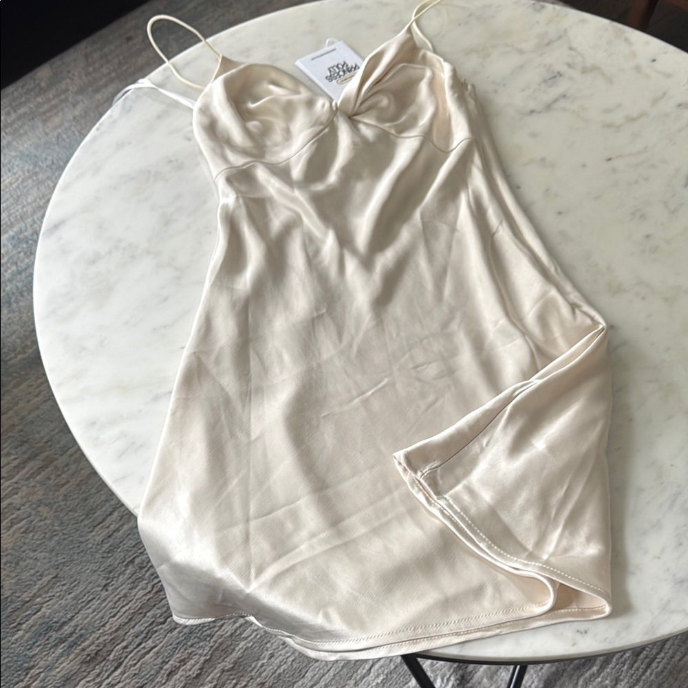 Princess Polly Cream Satin Chemise